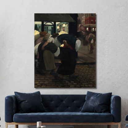 Le Lavandaie Théophile Alexandre Steinlen tas53 quadro stampato su tela