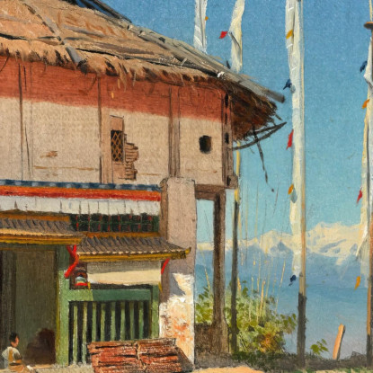 Tempio Buddista A Darjeeling. Sikkim. Vasily Vereshchagin vvr11 quadro stampato su tela