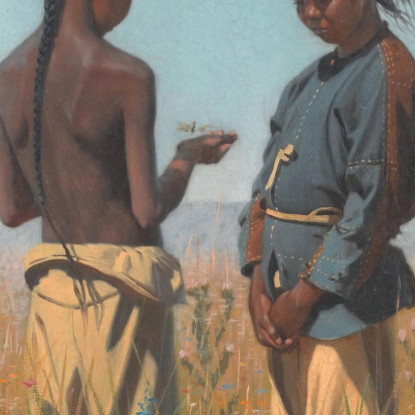 Bambini Della Tribù Solon Vasily Vereshchagin vvr14 quadro stampato su tela