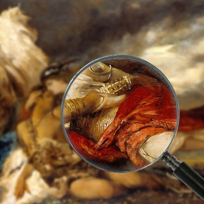 Valchiria E Un Eroe Morente Hans Makart hmk69 quadro stampato su tela