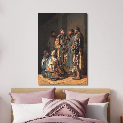 Politici Nel Negozio Di Oppio. Taskent Vasily Vereshchagin vvr41 quadro stampato su tela