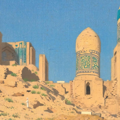 Mausoleo Di Shah-I-Zinda A Samarcanda Vasily Vereshchagin vvr48 quadro stampato su tela