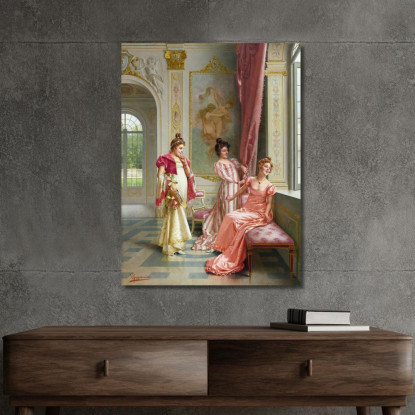 Le Coquettes - Avventura Vittorio Reggianini vrg17 quadro stampato su tela