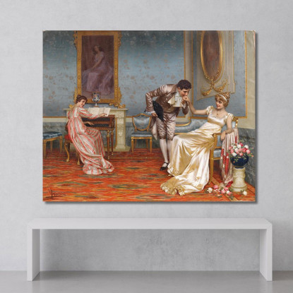Il Corteggiatore Vittorio Reggianini vrg26 quadro stampato su tela