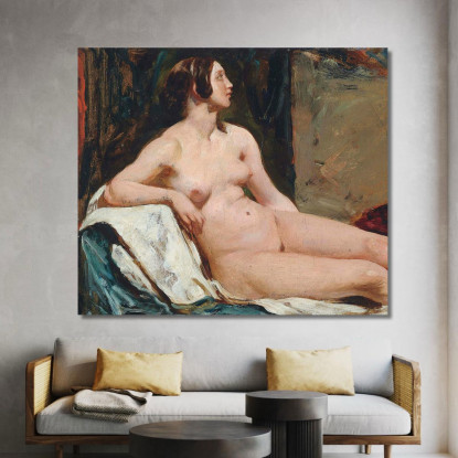 Nudo Femminile William Etty wet7 quadro stampato su tela