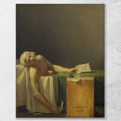 Marat Assassinato Nel 1793 Jacques Louis David jld18 quadro stampato su tela