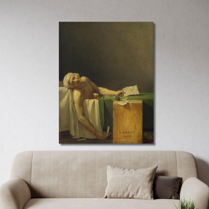 Marat Assassinato Nel 1793 Jacques Louis David jld18 quadro stampato su tela