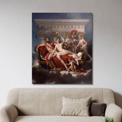 Marte Viene Disarmato Da Venere Jacques Louis David jld19 quadro stampato su tela
