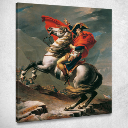 Napoleone Attraversa Le Alpi Jacques Louis David jld20 quadro stampato su tela