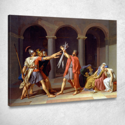 Giuramento Degli Orazi Jacques Louis David jld22 quadro stampato su tela