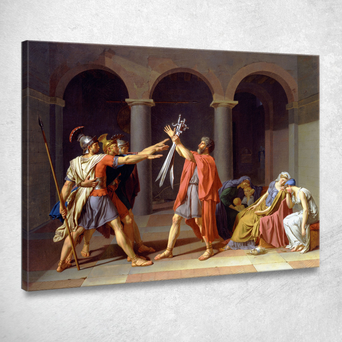 Giuramento Degli Orazi Jacques Louis David jld22 quadro stampato su tela