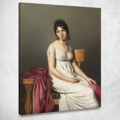 Ritratto Di Una Giovane Donna In Bianco Jacques Louis David jld23 quadro stampato su tela