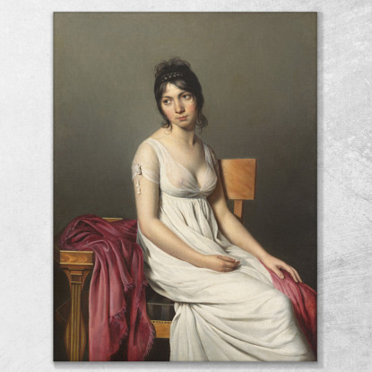 Ritratto Di Una Giovane Donna In Bianco Jacques Louis David jld23 quadro stampato su tela