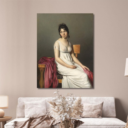 Ritratto Di Una Giovane Donna In Bianco Jacques Louis David jld23 quadro stampato su tela