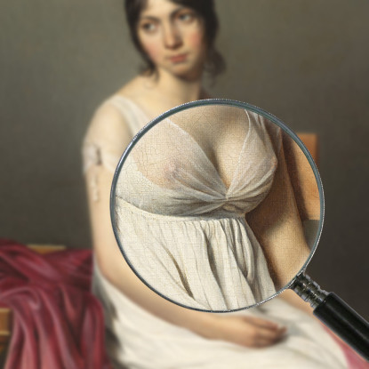 Ritratto Di Una Giovane Donna In Bianco Jacques Louis David jld23 quadro stampato su tela