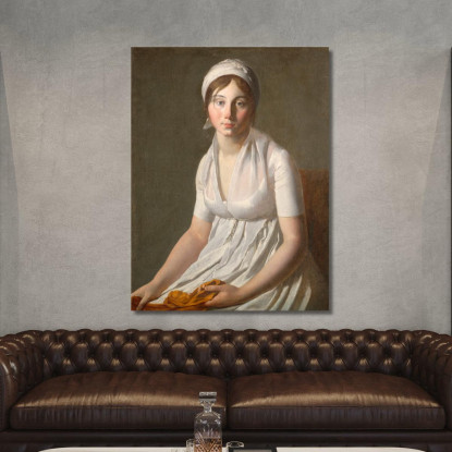 Ritratto Di Una Giovane Donna Jacques Louis David jld24 quadro stampato su tela