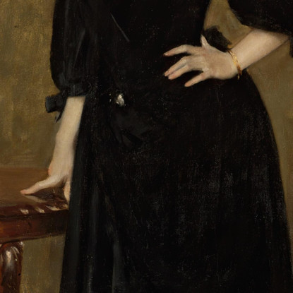 Signora In Nero William Merritt Chase wmc34 quadro stampato su tela
