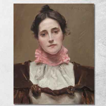 La Signora William Merritt Chase William Merritt Chase wmc45 quadro stampato su tela