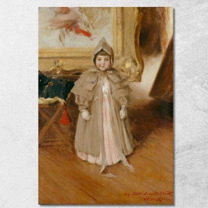 La Mia Piccola Figlia Dorothy William Merritt Chase wmc46 quadro stampato su tela