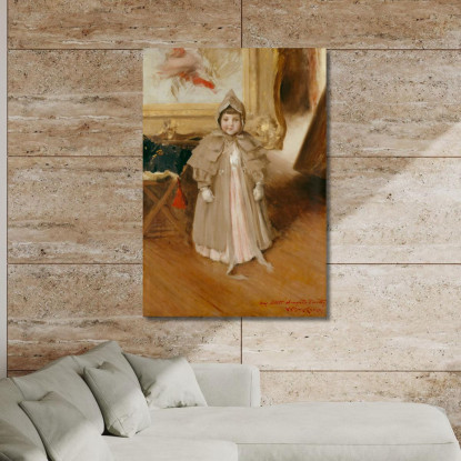 La Mia Piccola Figlia Dorothy William Merritt Chase wmc46 quadro stampato su tela