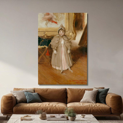 La Mia Piccola Figlia Dorothy William Merritt Chase wmc46 quadro stampato su tela