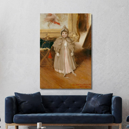 La Mia Piccola Figlia Dorothy William Merritt Chase wmc46 quadro stampato su tela