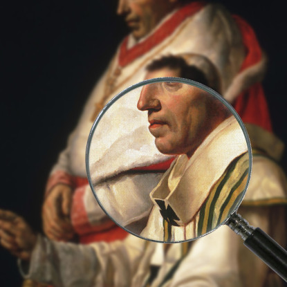 Ritratto Di Papa Pio Vii E Del Cardinale Caprara Jacques Louis David jld26 quadro stampato su tela