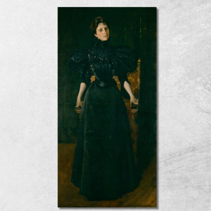 Ritratto Di Una Signora In Nero William Merritt Chase wmc54 quadro stampato su tela