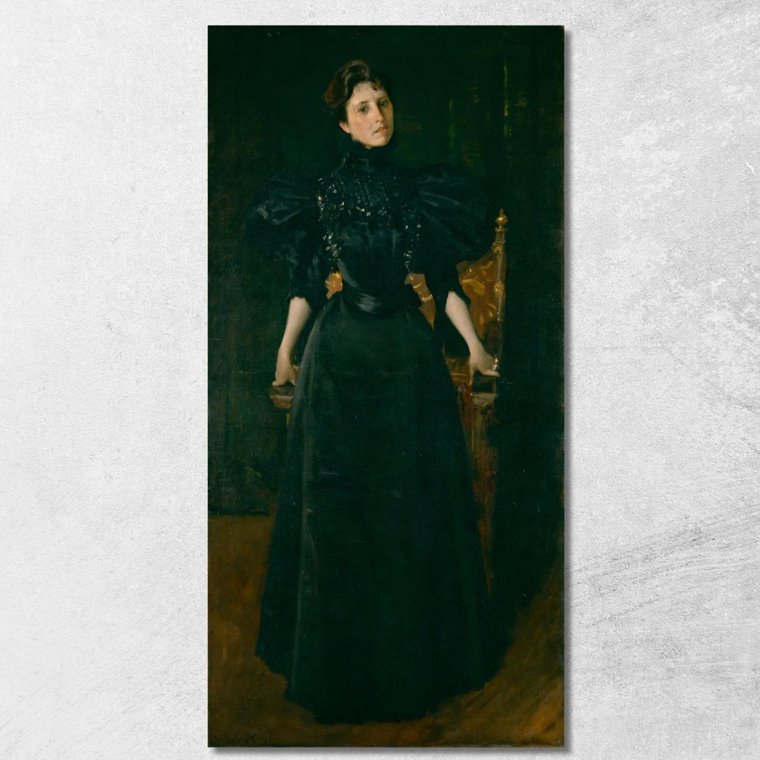 Ritratto Di Una Signora In Nero William Merritt Chase wmc54 quadro stampato su tela