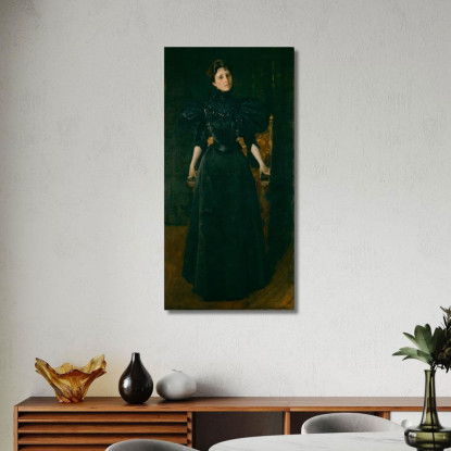 Ritratto Di Una Signora In Nero William Merritt Chase wmc54 quadro stampato su tela