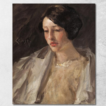 Ritratto Di Esther M. Groome William Merritt Chase wmc59 quadro stampato su tela