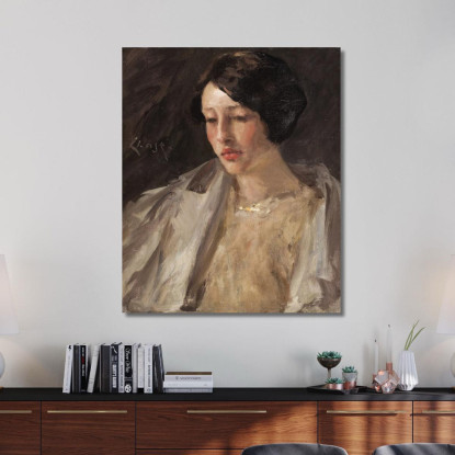 Ritratto Di Esther M. Groome William Merritt Chase wmc59 quadro stampato su tela