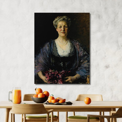 Ritratto Di Matilda Herbert Lloyd 1855-1945 William Merritt Chase wmc60 quadro stampato su tela