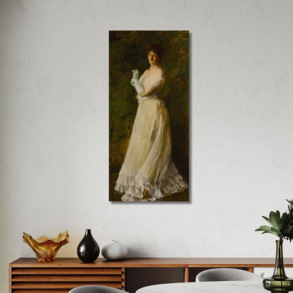 Ritratto Della Signorina B. William Merritt Chase wmc61 quadro stampato su tela