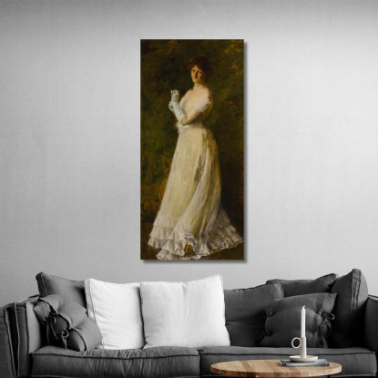 Ritratto Della Signorina B. William Merritt Chase wmc61 quadro stampato su tela