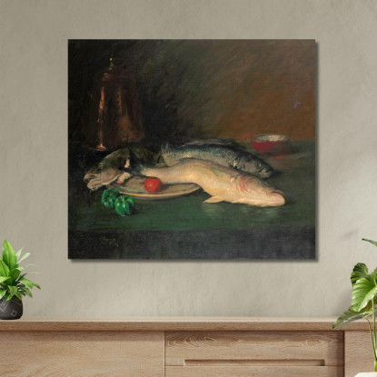 Natura Morta Di Pesci William Merritt Chase wmc85 quadro stampato su tela