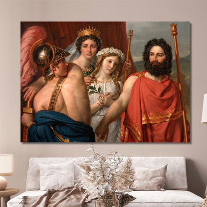 La Rabbia Di Achille Jacques Louis David jld32 quadro stampato su tela