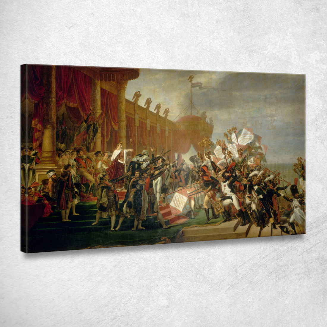 L'Esercito Presta Giuramento All'Imperatore Dopo La Distribuzione Delle Aquile Jacques Louis David jld33 quadro stampato su tela