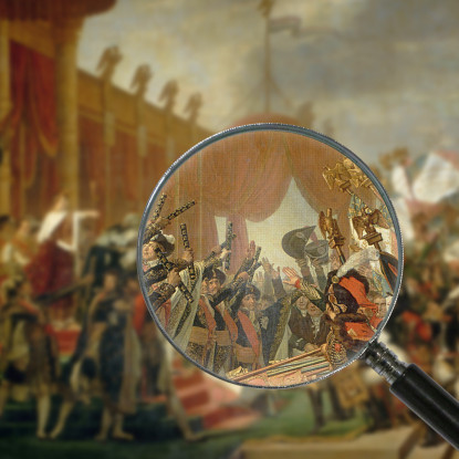 L'Esercito Presta Giuramento All'Imperatore Dopo La Distribuzione Delle Aquile Jacques Louis David jld33 quadro stampato su tela