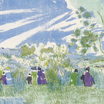 Attraverso I Campi Tavola Tre Da Paesaggi E Interni Édouard Vuillard evu3 quadro stampato su tela