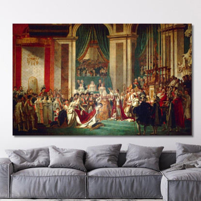 L'Incoronazione Dell'Imperatore E Dell'Imperatrice Jacques Louis David jld35 quadro stampato su tela