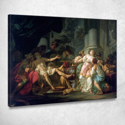La Morte Di Seneca Jacques Louis David jld36 quadro stampato su tela