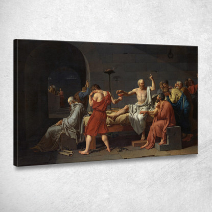La Morte Di Socrate Jacques Louis David jld37 quadro stampato su tela