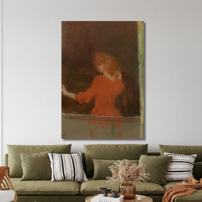 Donna In Rosso Édouard Vuillard evu27 quadro stampato su tela