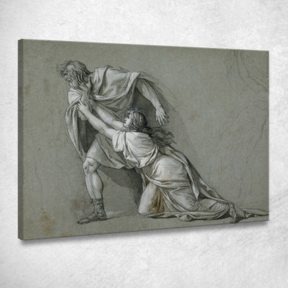 La Partenza Di Marco Attilio Regolo Per Cartagine Jacques Louis David jld38 quadro stampato su tela