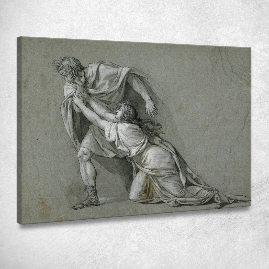 La Partenza Di Marco Attilio Regolo Per Cartagine Jacques Louis David jld38 quadro stampato su tela