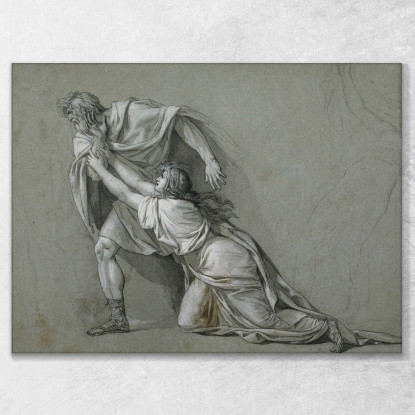 La Partenza Di Marco Attilio Regolo Per Cartagine Jacques Louis David jld38 quadro stampato su tela