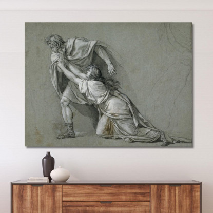 La Partenza Di Marco Attilio Regolo Per Cartagine Jacques Louis David jld38 quadro stampato su tela