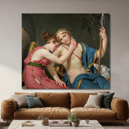 L'Addio Di Telemaco Ed Eucaris Jacques Louis David jld40 quadro stampato su tela