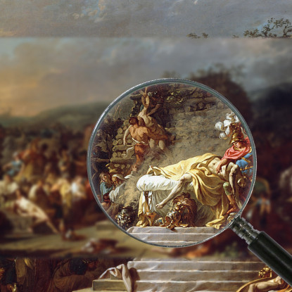 I Funerali Di Patroclo Jacques Louis David jld41 quadro stampato su tela